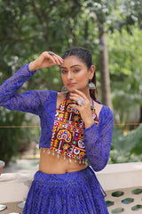 Navratri Wear Designer Red Georgette Embroidered Lehenga Choli