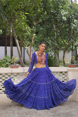 Navratri Wear Designer Red Georgette Embroidered Lehenga Choli