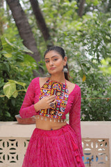 Navratri Wear Designer Red Georgette Embroidered Lehenga Choli