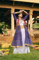 Gorgeous Pink Cotton Embroidery Shrug With Lehenga