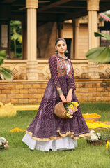 Gorgeous Pink Cotton Embroidery Shrug With Lehenga