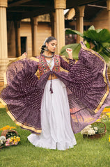 Gorgeous Pink Cotton Embroidery Shrug With Lehenga