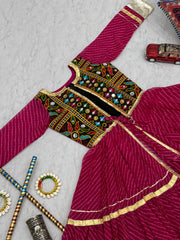 Alluring Pink Georgette Gamathi Work Gown