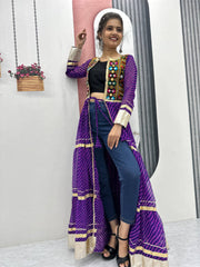 Alluring Pink Georgette Gamathi Work Gown