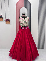 Rakhi Special Green Silk Embroidery Lehenga Choli
