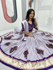 Ravishing Pista Cotton Ribbon Work Lehenga Choli