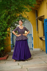Ravishing Orange Fendy Embroidered Lehenga