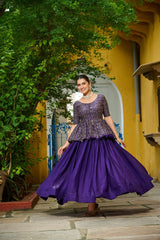 Ravishing Orange Fendy Embroidered Lehenga