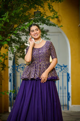 Ravishing Orange Fendy Embroidered Lehenga