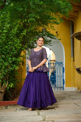 Ravishing Orange Fendy Embroidered Lehenga