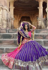 Pink Georgette Sequence Work Rajasthani Lehenga Choli