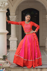 Trendy Roman Pink Lehenga Choli For Navratri