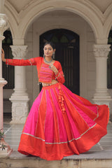 Trendy Roman Pink Lehenga Choli For Navratri