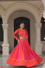 Trendy Roman Pink Lehenga Choli For Navratri