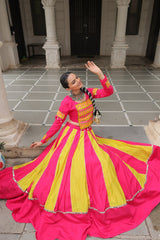 Trendy Roman Pink Lehenga Choli For Navratri