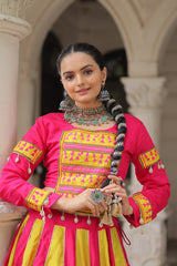 Trendy Roman Pink Lehenga Choli For Navratri