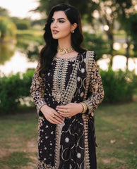 Ravishing Maroon Georgette Sequence Work Palazzo Suit