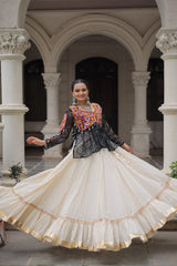 Navratri special Red Cotton Gota Patti Lehenga Choli