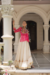 Navratri special Red Cotton Gota Patti Lehenga Choli