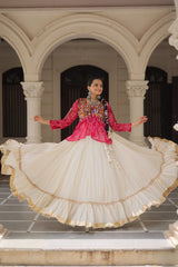 Navratri special Red Cotton Gota Patti Lehenga Choli