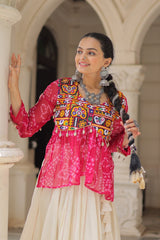 Navratri special Red Cotton Gota Patti Lehenga Choli