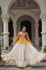 Navratri special Red Cotton Gota Patti Lehenga Choli