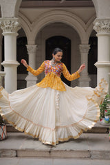 Navratri special Red Cotton Gota Patti Lehenga Choli