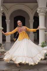 Navratri special Red Cotton Gota Patti Lehenga Choli