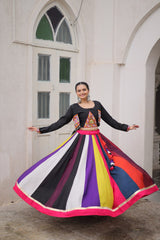 Multicolor Roman Work Lehenga Choli For Navratri