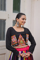 Multicolor Roman Work Lehenga Choli For Navratri