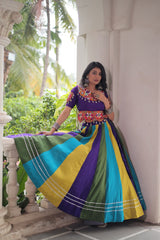 Ravishing Multicolor Roman Gamathi Work Lehenga Choli for Navratri