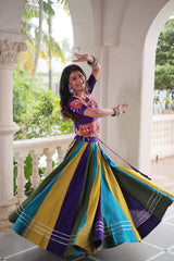 Ravishing Multicolor Roman Gamathi Work Lehenga Choli for Navratri