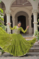 Exclusive Black Leheriya Mirror Work Lehenga Choli