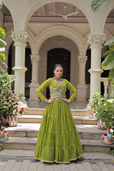 Exclusive Black Leheriya Mirror Work Lehenga Choli