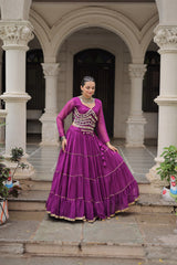 Exclusive Black Leheriya Mirror Work Lehenga Choli