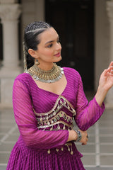 Exclusive Black Leheriya Mirror Work Lehenga Choli