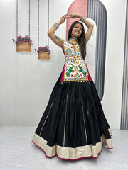 Innovative Mustard Cotton Mirror Work Lehenga Choli