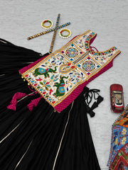 Innovative Mustard Cotton Mirror Work Lehenga Choli
