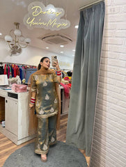 Trendy Pista Fendi Silk Sequence Work Palazzo Suit