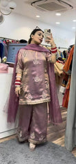 Trendy Pista Fendi Silk Sequence Work Palazzo Suit