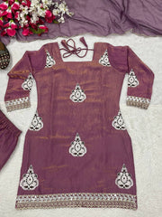 Trendy Pista Fendi Silk Sequence Work Palazzo Suit