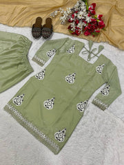 Trendy Pista Fendi Silk Sequence Work Palazzo Suit