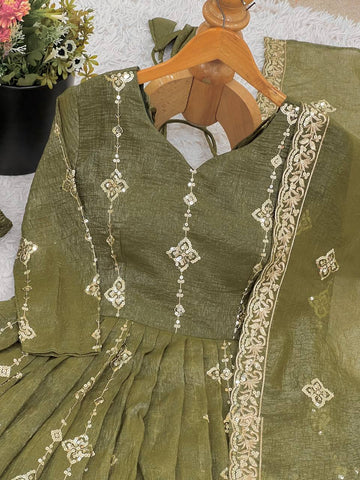 Glorious Pink Silk Sequence Work Sharara Suit