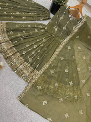 Glorious Pink Silk Sequence Work Sharara Suit