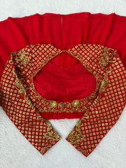 Wonderful Red Georgette Sequence Work Sharara Suit