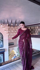 Designer Maroon Kasturi Silk Work Saree
