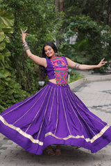 Navratri Wear Pink Kutchi Embroidered Work Lehenga Choli