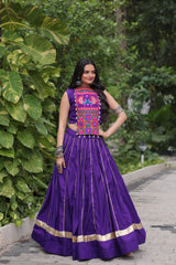 Navratri Wear Pink Kutchi Embroidered Work Lehenga Choli