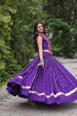 Navratri Wear Pink Kutchi Embroidered Work Lehenga Choli