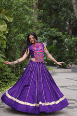 Navratri Wear Pink Kutchi Embroidered Work Lehenga Choli